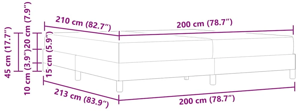 Kiemas lova su čiužiniu Tamsiai žalia 200 x 210 cm audinys