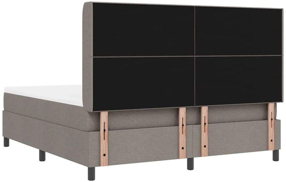 Kiemas lova su pagalve su galvūgalio Taupe 200 x 180 cm audinys