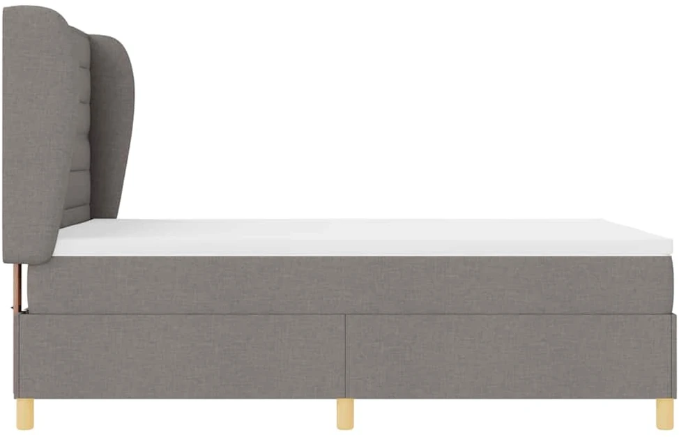 Kiemas lova su galvūgalio Taupe 190 x 140 cm audinys