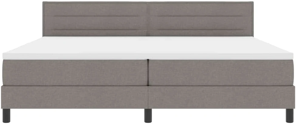 Kiemas lova su pagalve su galvūgalio Taupe 200 x 200 cm audinys