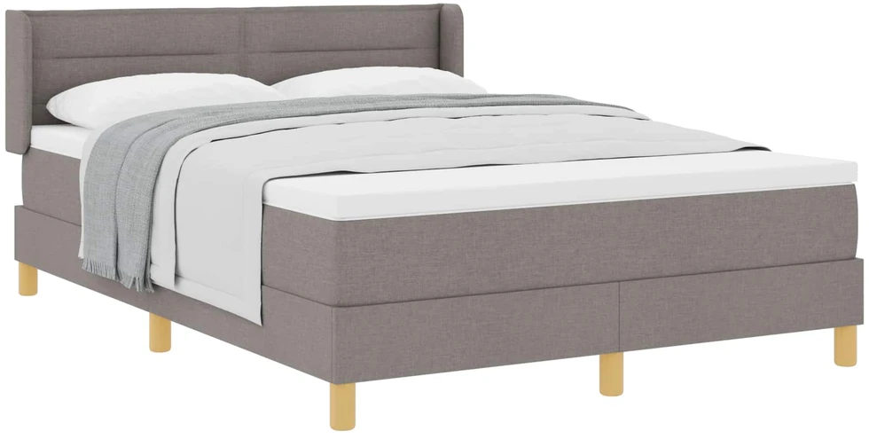 Kiemas lova su galvūgalio Taupe 190 x 140 cm audinys