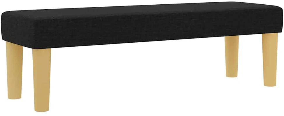 Kiemas lova su galvūgalio Juoda 190 x 120 cm audinys
