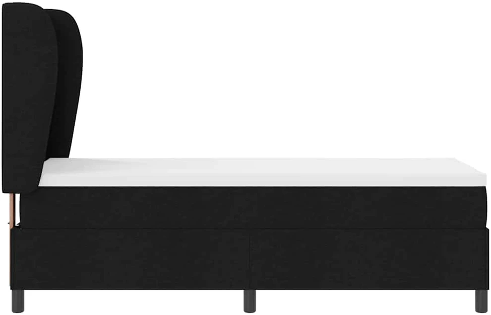 Kiemas lova su galvūgalio Juoda 80 x 200 cm audinys
