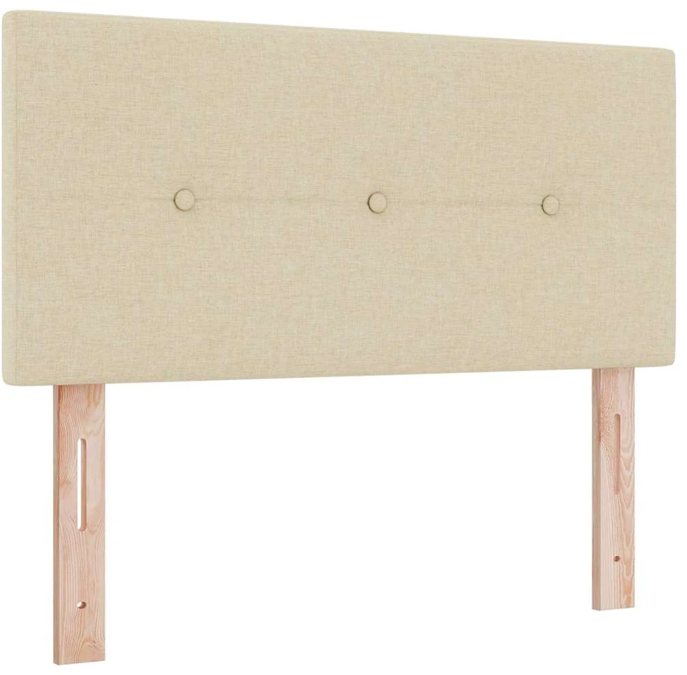 Kiemas lova su galvūgalio Kreminė 120 x 190 cm audinys