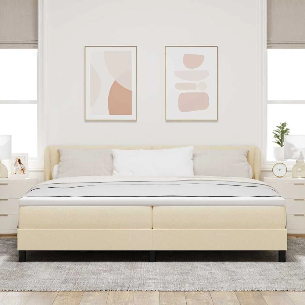 Kiemas lova su galvūgalio Kreminė 200 x 200 cm audinys