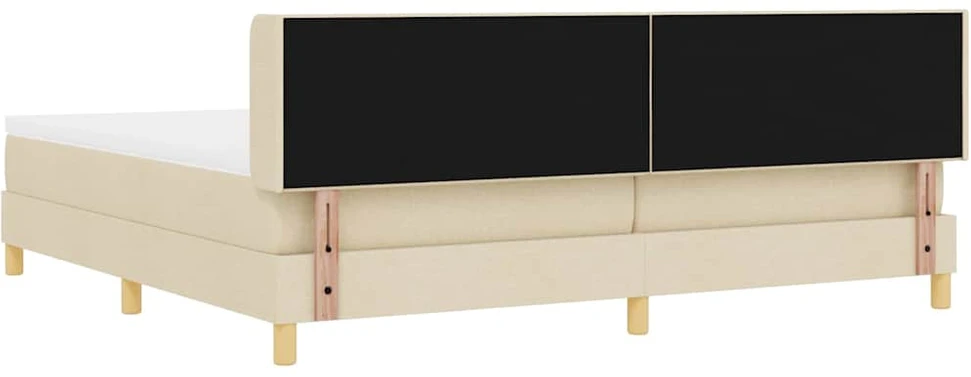Kiemas lova su galvūgalio Kreminė 200 x 200 cm audinys