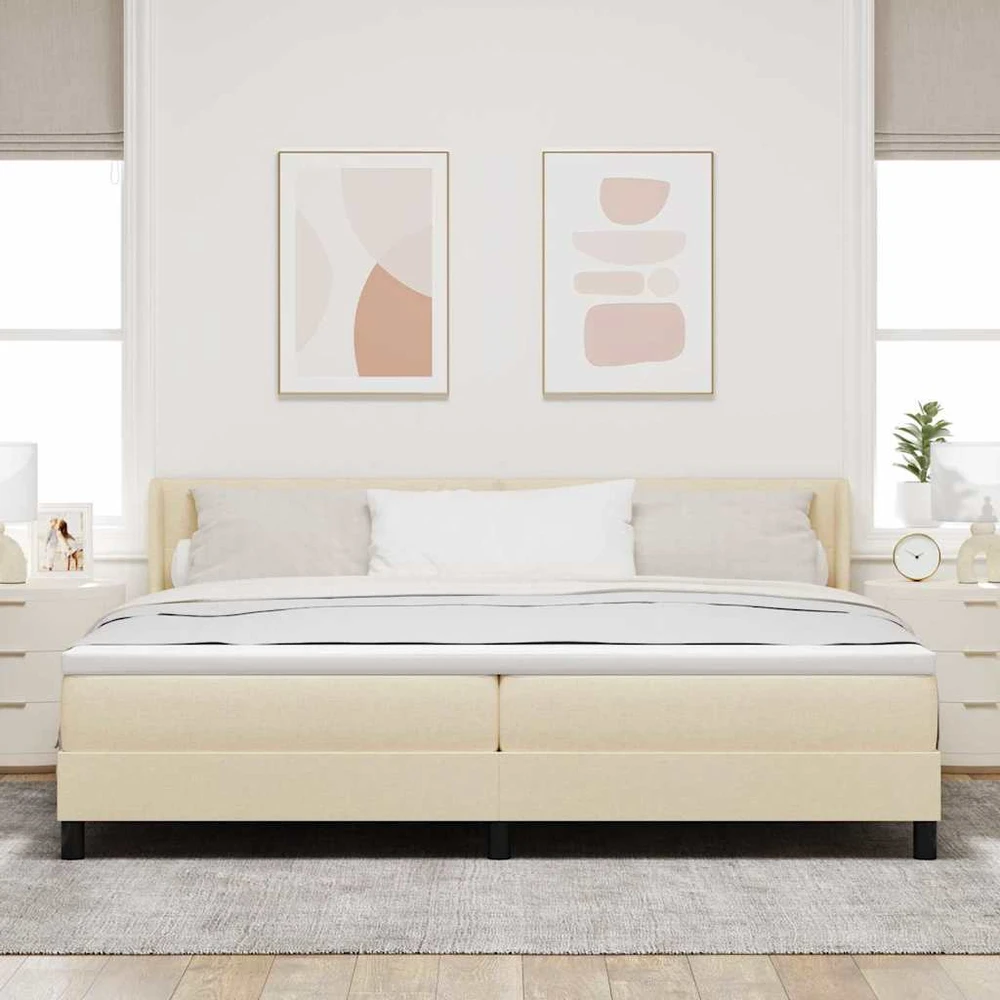 Kiemas lova su galvūgalio Kreminė 200 x 200 cm audinys