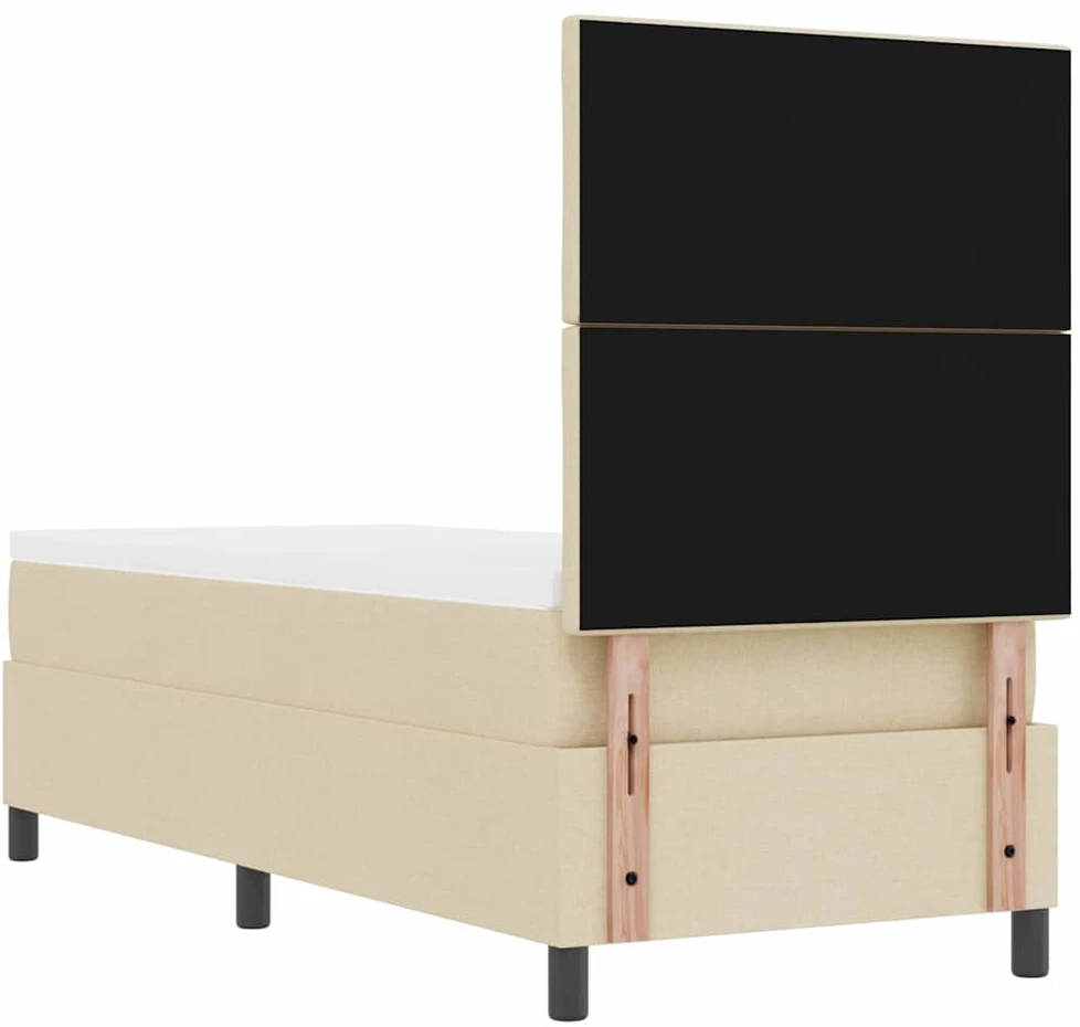 Kiemas lova su galvūgalio Kreminė 80 x 200 cm audinys