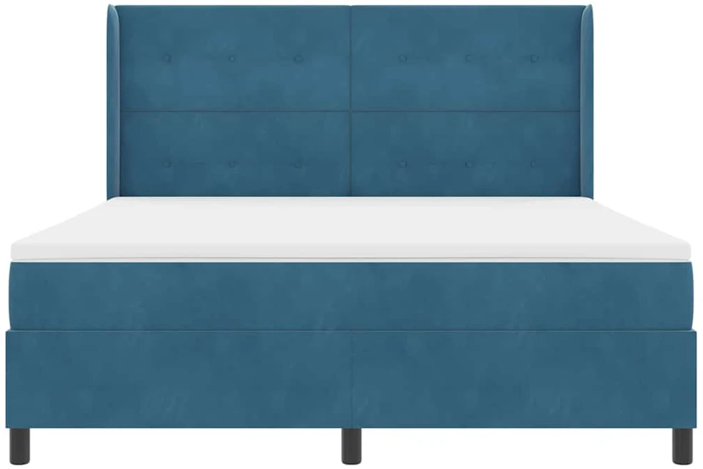 Kiemas lova su galvūgalio Mėlyna 180 x 200 cm Aksomas