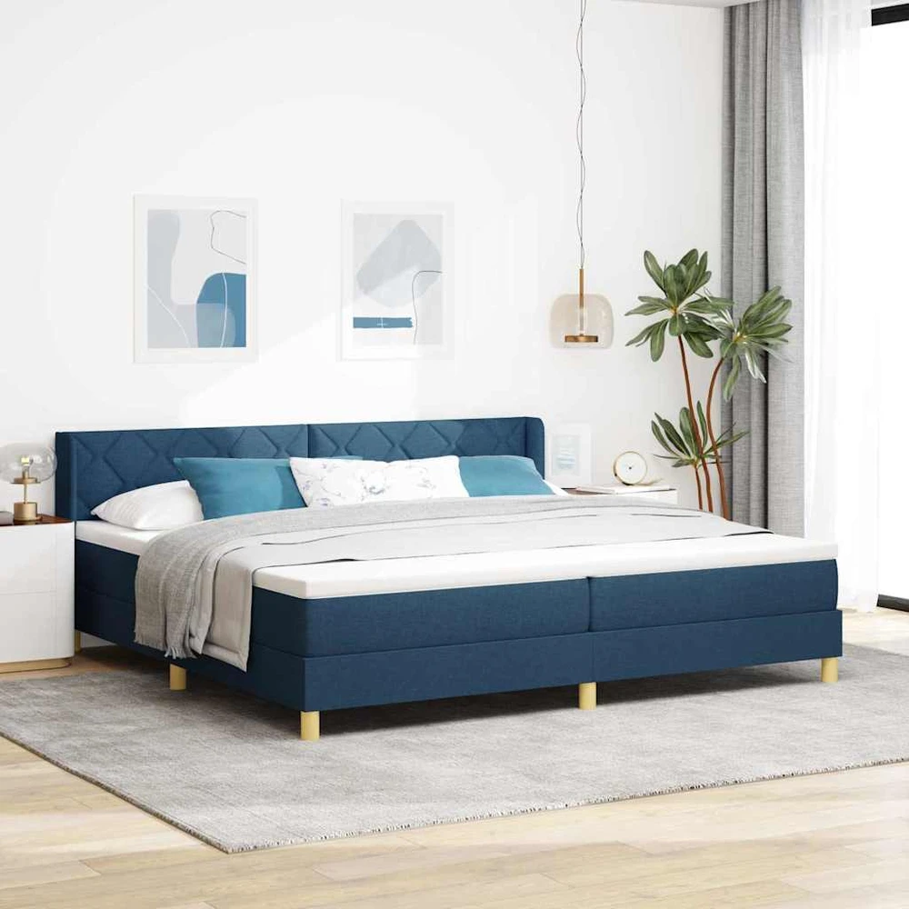 Kiemas lova su galvūgalio Mėlyna 200 x 200 cm audinys