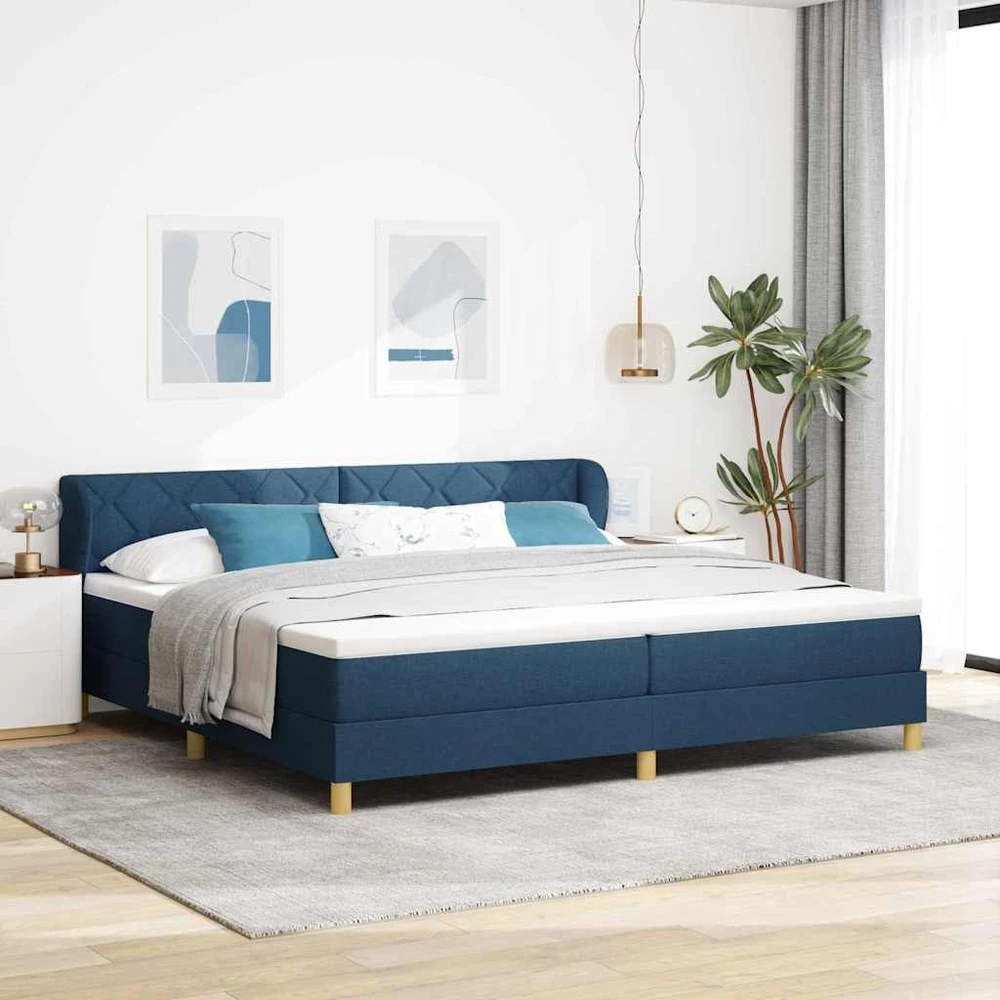 Kiemas lova su galvūgalio Mėlyna 200 x 200 cm audinys