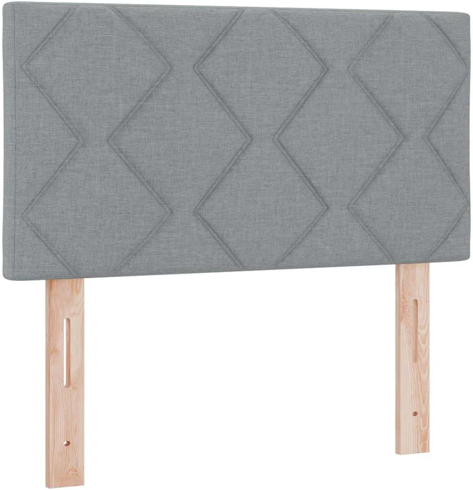Kiemas lova su galvūgalio Šviesiai pilka 80 x 200 cm audinys
