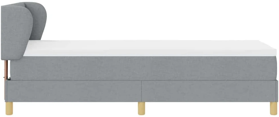 Kiemas lova su galvūgalio Šviesiai pilka 80 x 200 cm audinys