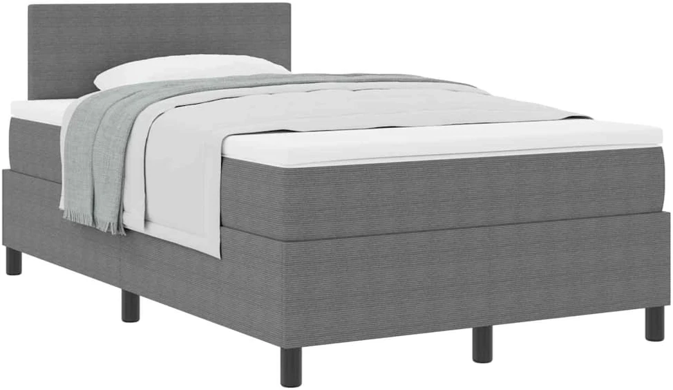 Kiemas lova su galvūgalio Šviesiai pilka ir balta. 120 x 190 cm