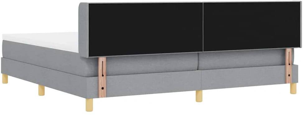 Kiemas lova su galvūgalio Šviesiai pilka 200 x 200 cm audinys