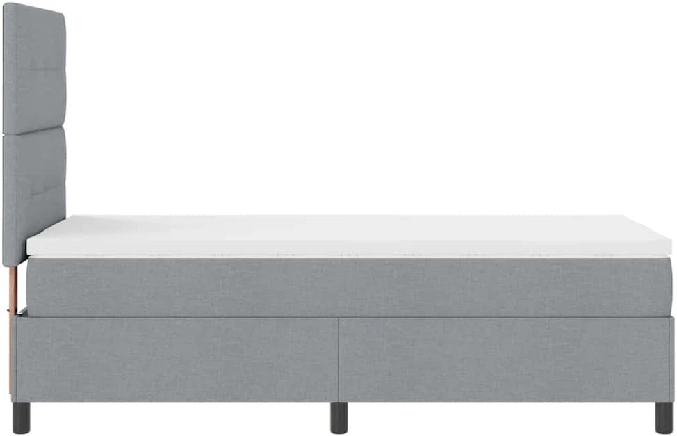 Kiemas lova su galvūgalio Šviesiai pilka 100 x 200 cm audinys