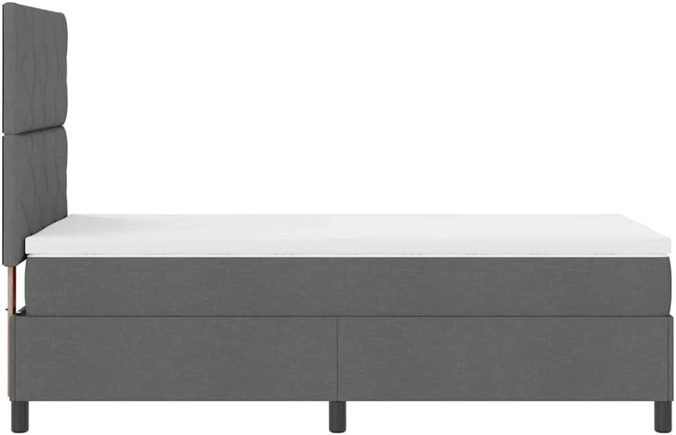 Kiemas lova su galvūgalio Tamsiai pilka 90 x 200 cm audinys