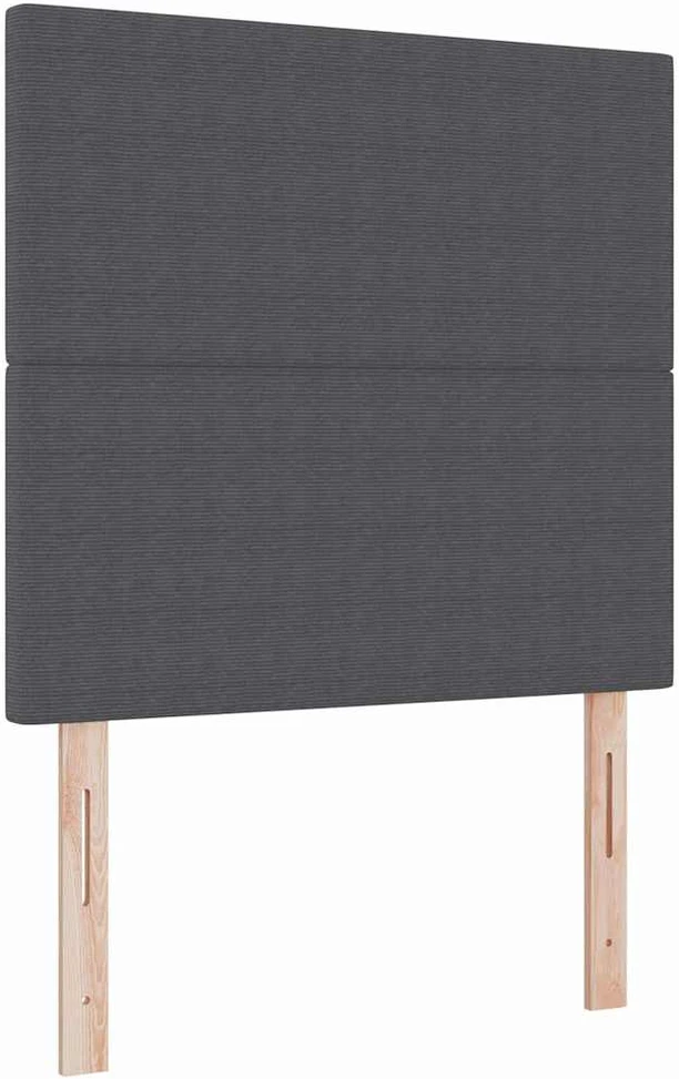Kiemas lova su galvūgalio Tamsiai pilka ir balta 100 x 200 cm