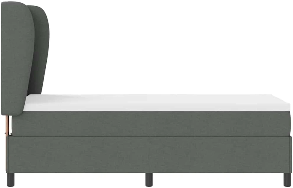 Kiemas lova su galvūgalio Tamsiai pilka 80 x 200 cm audinys