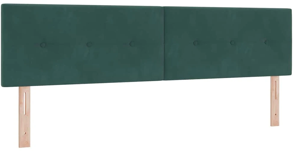 Kiemas lova su galvūgalio Tamsiai žalia 180 x 200 cm Aksomas