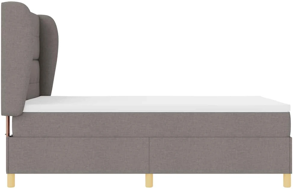 Kiemas lova su galvūgalio Taupe 190 x 140 cm audinys