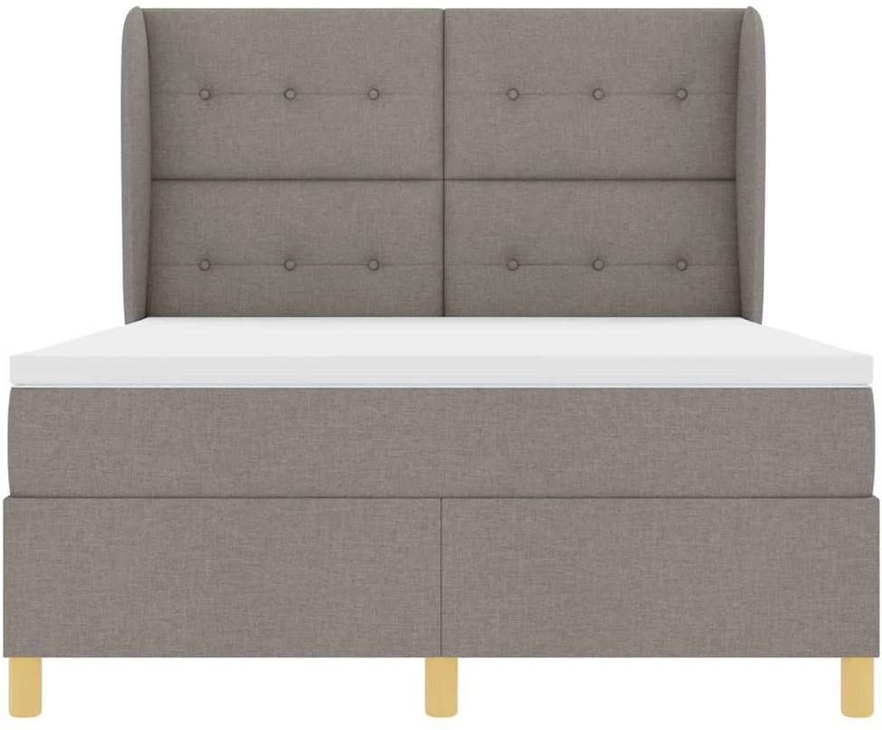 Kiemas lova su galvūgalio Taupe 190 x 140 cm audinys