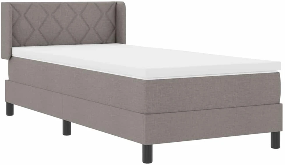 Kiemas lova su galvūgalio Taupe 200 x 100 cm audinys