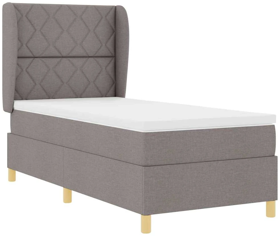 Kiemas lova su galvūgalio Taupe 200 x 90 cm audinys