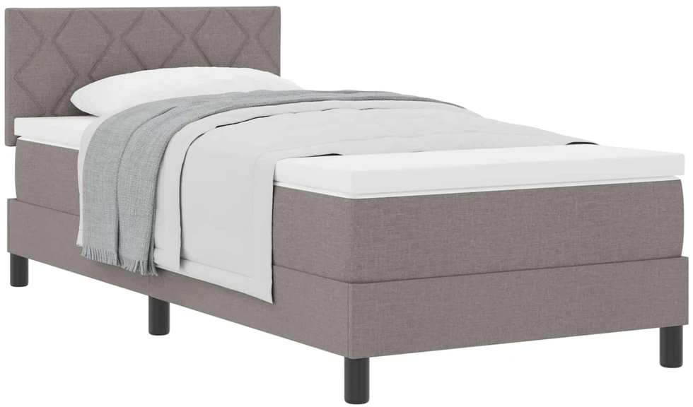 Kiemas lova su galvūgalio Taupe 90 x 200 cm audinys