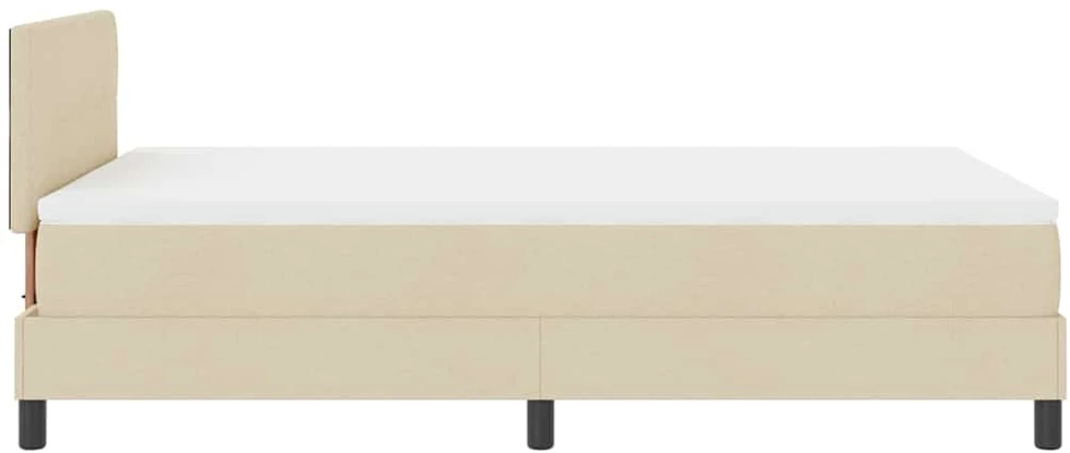 Kiemas lova su LED juostelėmis Kreminė 120 x 190 cm audinys