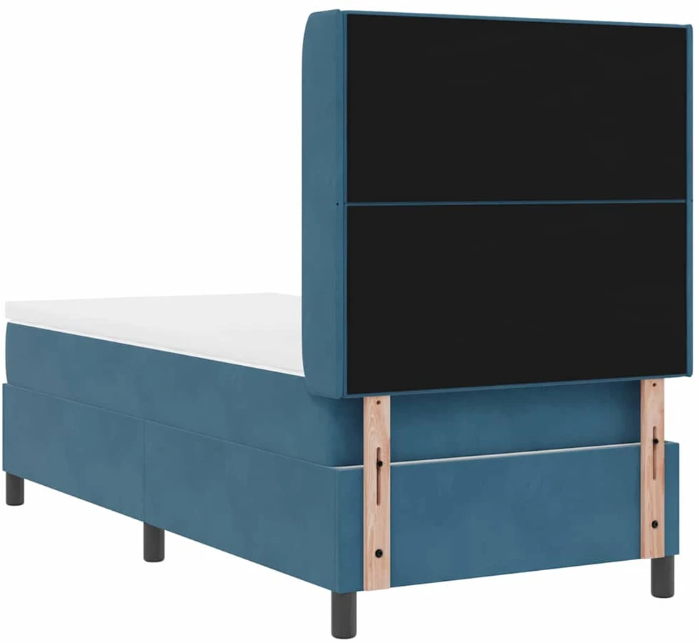 Kiemas lova su LED juostelėmis Mėlyna 80 x 200 cm Aksomas