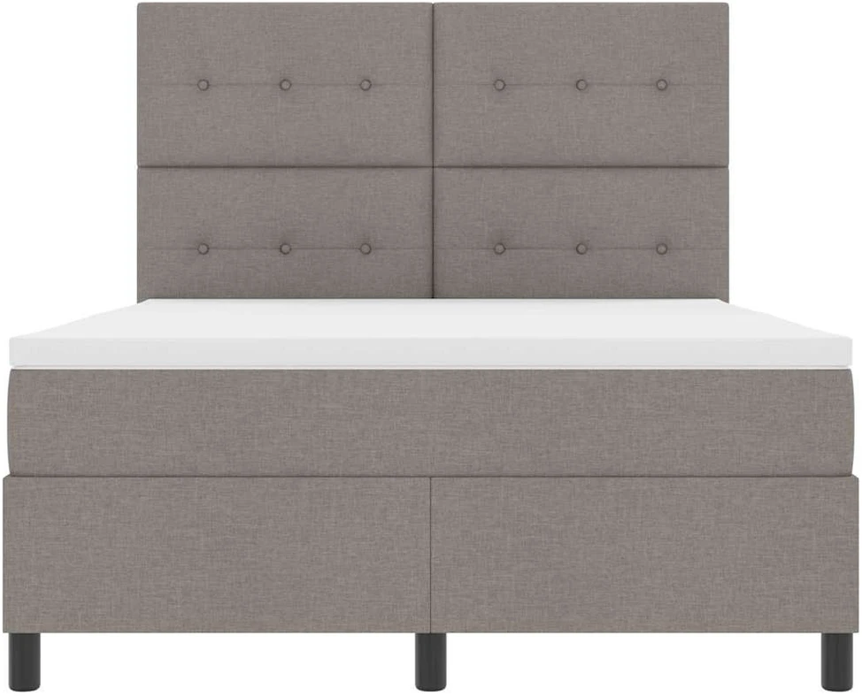Kiemas lova su LED juostelėmis Tortora 140 x 190 cm audinys