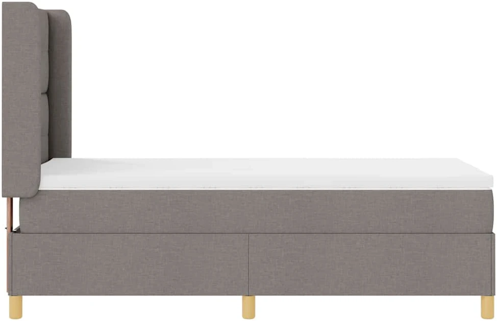 Kiemas lova su LED juostelėmis Tortora 90 x 190 cm audinys