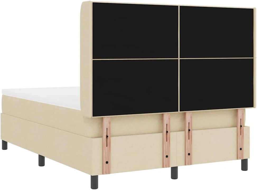 Kiemas lova su pagalve Kreminė 200 x 140 cm audinys