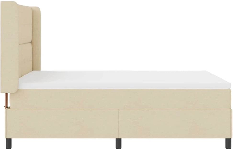 Kiemas lova su pagalve Kreminė 200 x 140 cm audinys