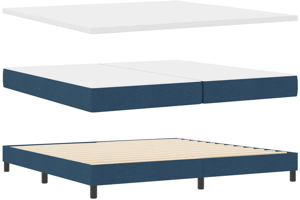 Kiemas lova su pagalve Mėlyna 200 x 200 cm audinys