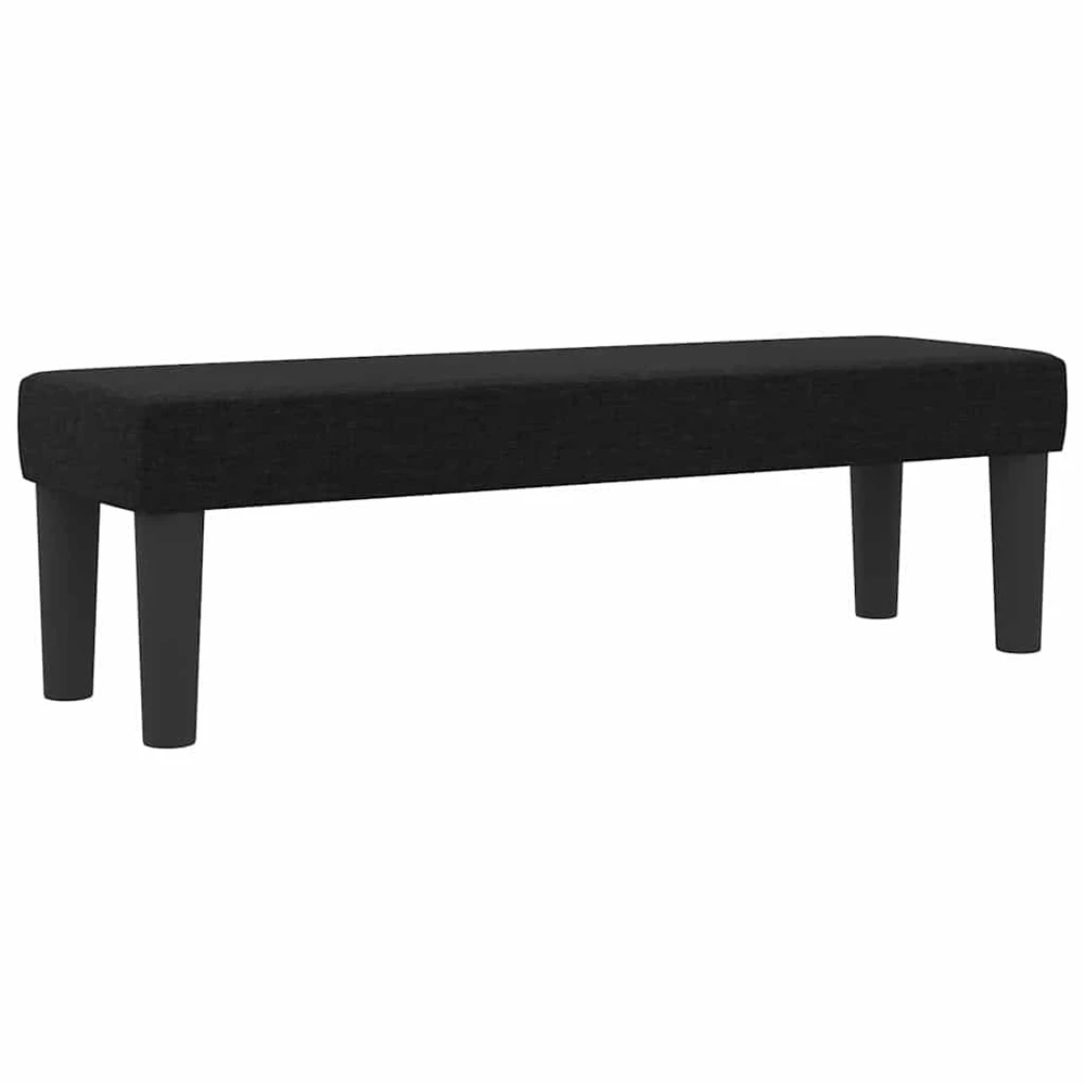 Kiemas lova su pagalve su galvūgalio Juoda 120 x 190 cm audinys