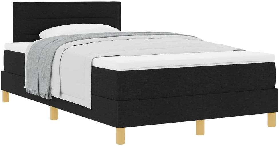 Kiemas lova su pagalve su galvūgalio Juoda 120 x 190 cm audinys