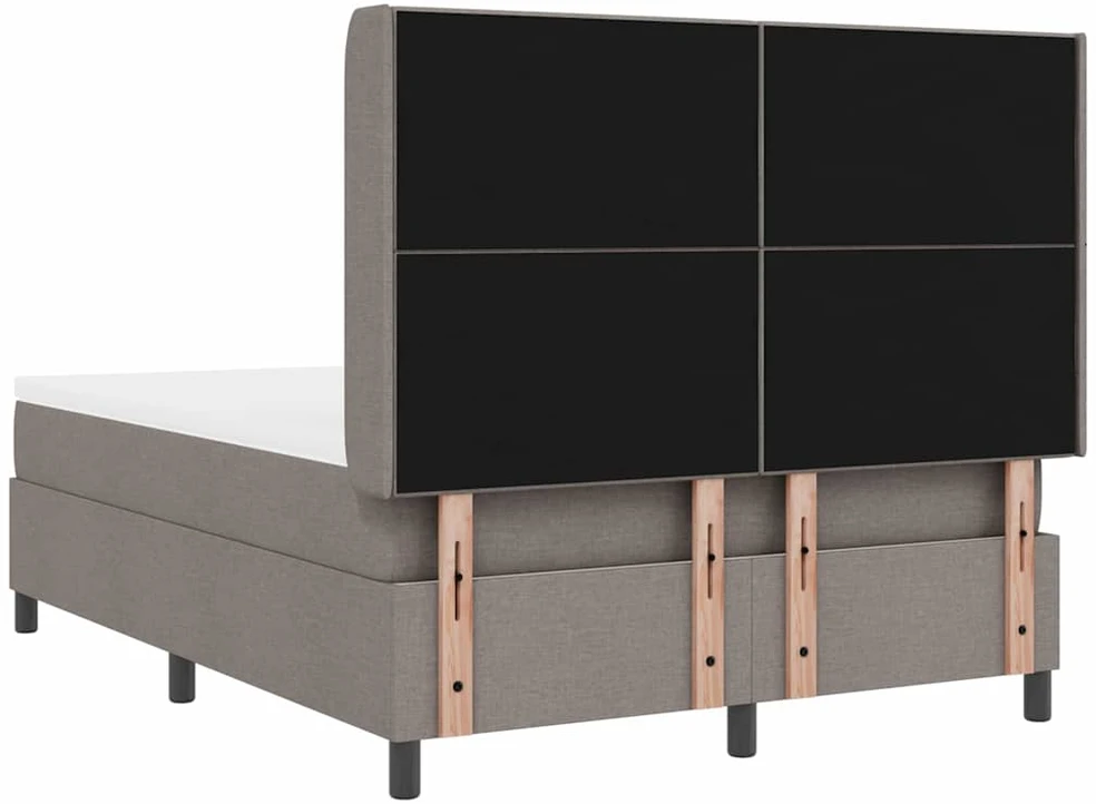 Kiemas lova su pagalve su galvūgalio Taupe 190 x 140 cm audinys