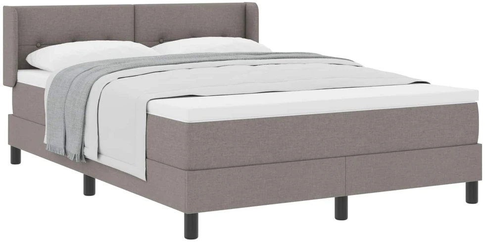 Kiemas lova su pagalve su galvūgalio Taupe 200 x 140 cm audinys