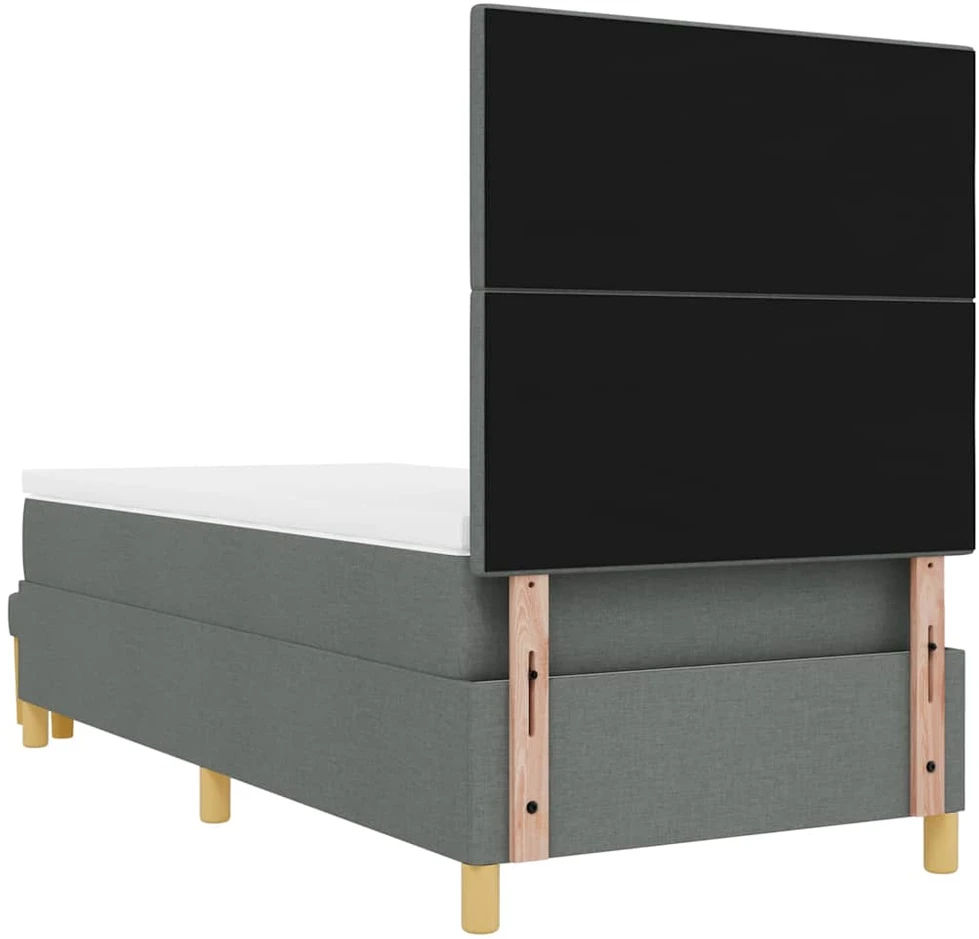 Kiemas lova su pagalve Tamsiai pilka 200 x 90 cm audinys
