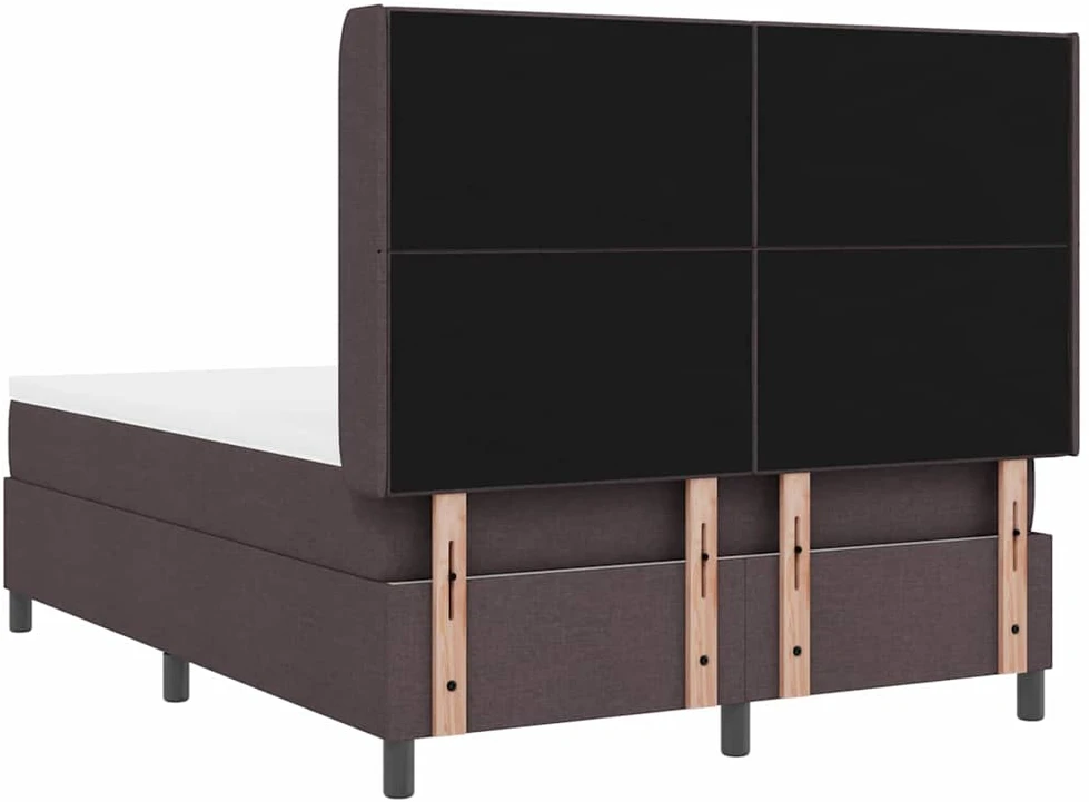 Kiemas lova su pagalve Tamsiai rudas 190 x 140 cm audinys