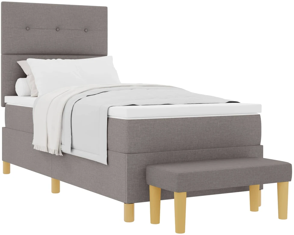 Kiemas lova su pagalve Tortora 200 x 90 cm audinys