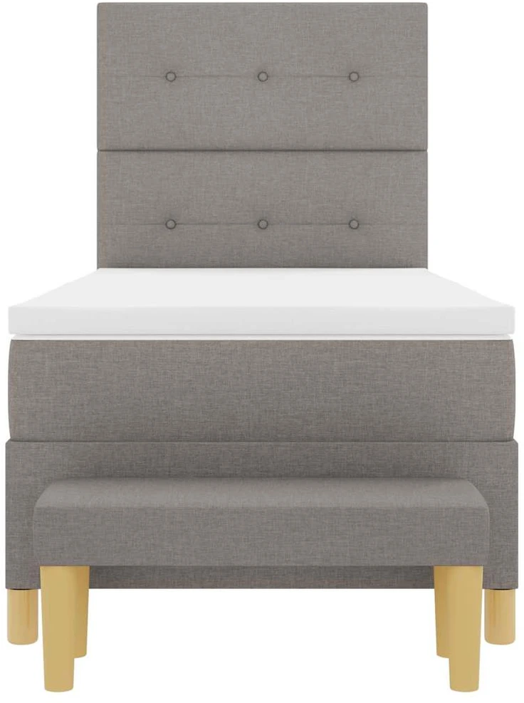 Kiemas lova su pagalve Tortora 200 x 90 cm audinys