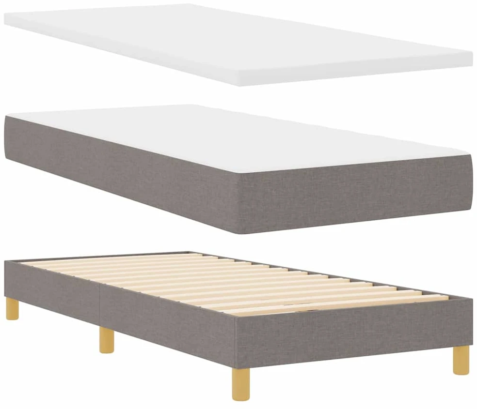 Kiemas lova su pagalve Tortora 90 x 190 cm audinys