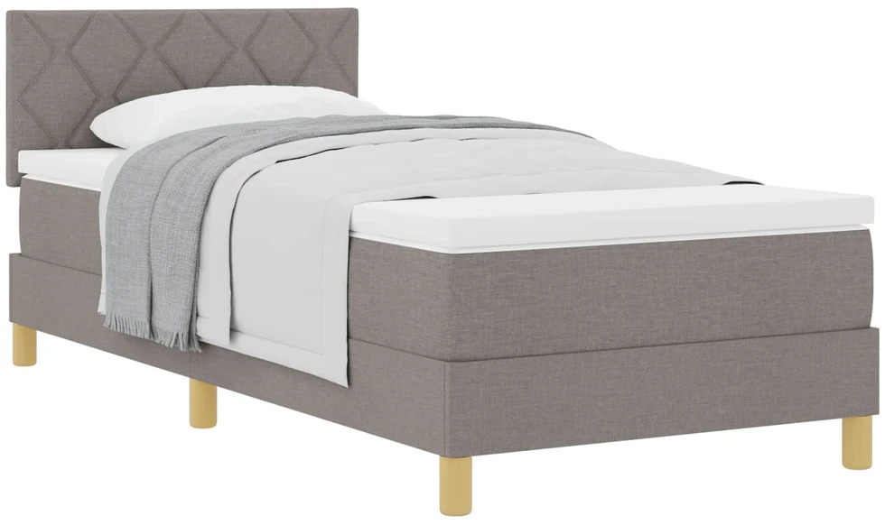 Kiemas lova su pagalve Tortora 90 x 200 cm audinys