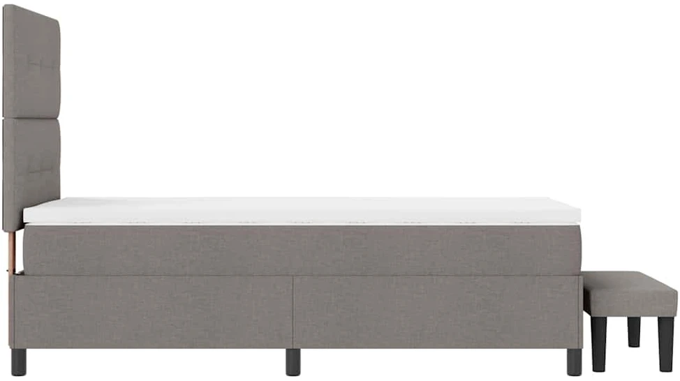 Kiemas lova su pagalve Tortora 90 x 200 cm audinys