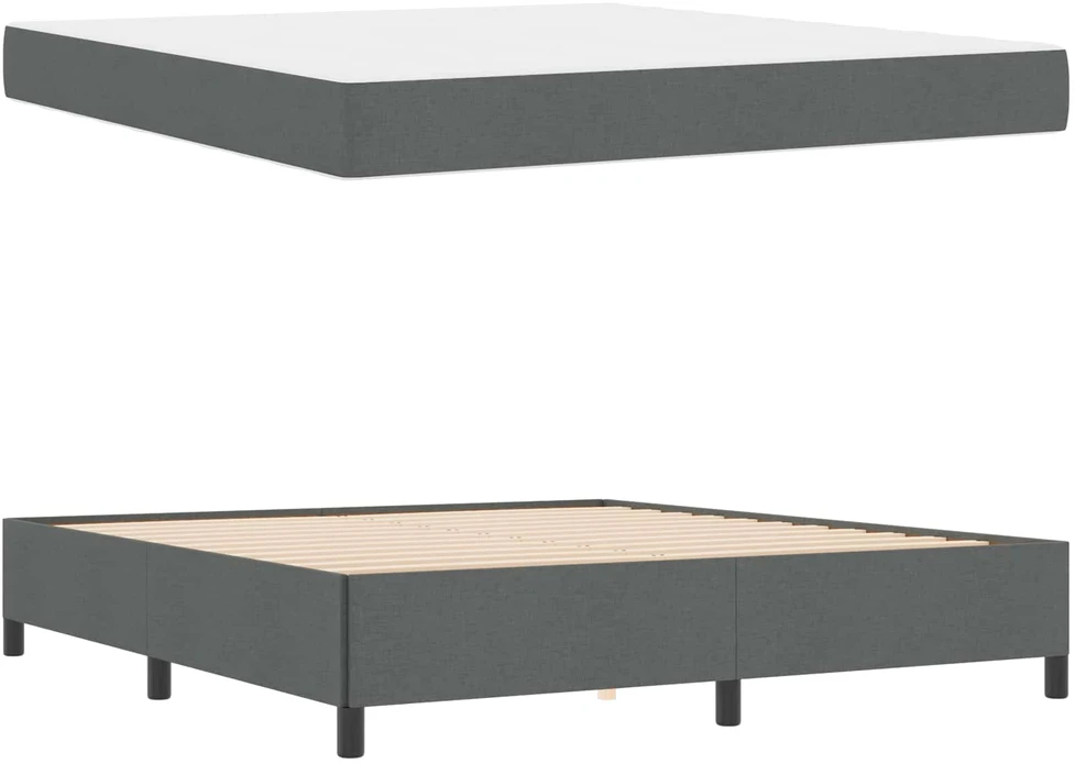 Kiemas lova Tamsiai pilka 180 x 200 cm audinys