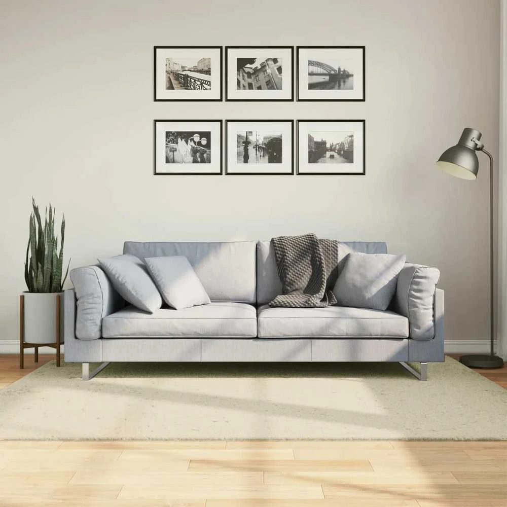 Kilimas HUARTE, kreminės spalvos, 140x200 cm, trumpi šereliai