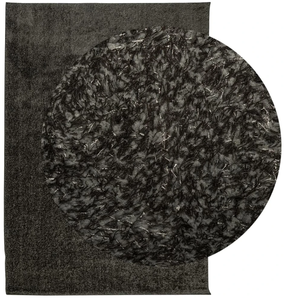 Kilimas ISTAN, antracito, 120x170cm, blizgus, aukšti šereliai
